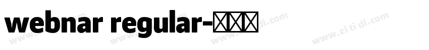 webnar regular字体转换